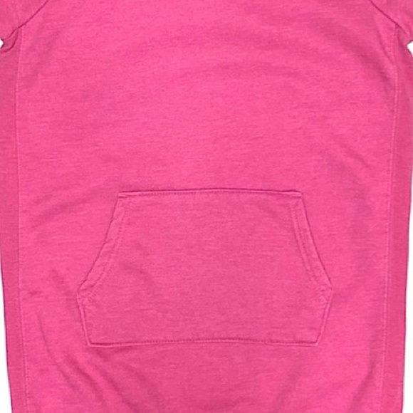 Champion Girl’s Pink Short Sleeve Hoodie Dress with Pocket Youth Kids Size Large - Picture 5 of 7